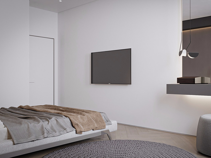 現代居室局部裝修 成都天邑華庭小區 98㎡小三居臥室裝修設計