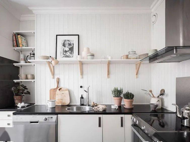 上海新江灣城廚房翻新半包 51平米歐式風格裝修 溫馨質樸