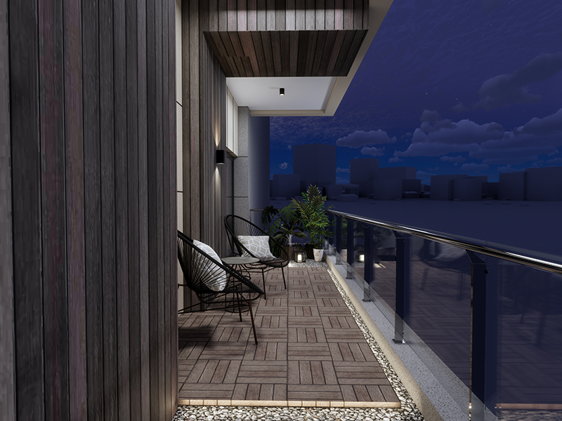 6平陽臺裝修 鄭州市鴻盛新城美式鄉村風格 室內局部裝修效果圖