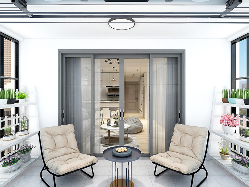 122㎡現代輕奢 廈門鳳凰名都三居室裝修案例 陽臺臥室廚衛裝修