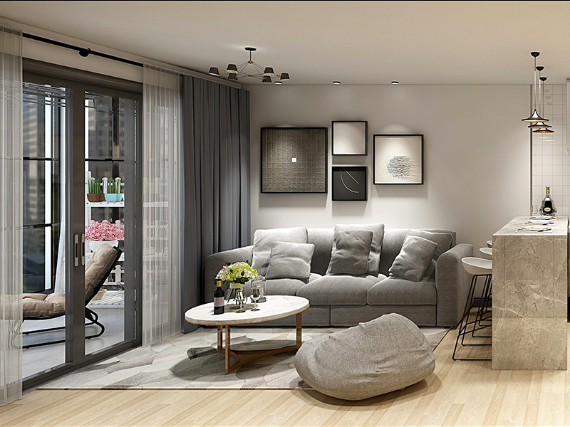 122㎡現代輕奢 廈門鳳凰名都三居室裝修案例 陽臺臥室廚衛裝修