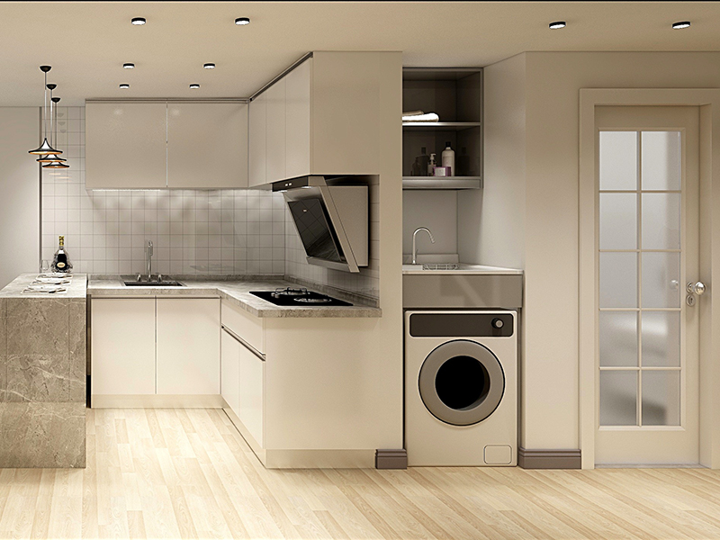 122㎡現代輕奢 廈門鳳凰名都三居室裝修案例 陽臺臥室廚衛裝修