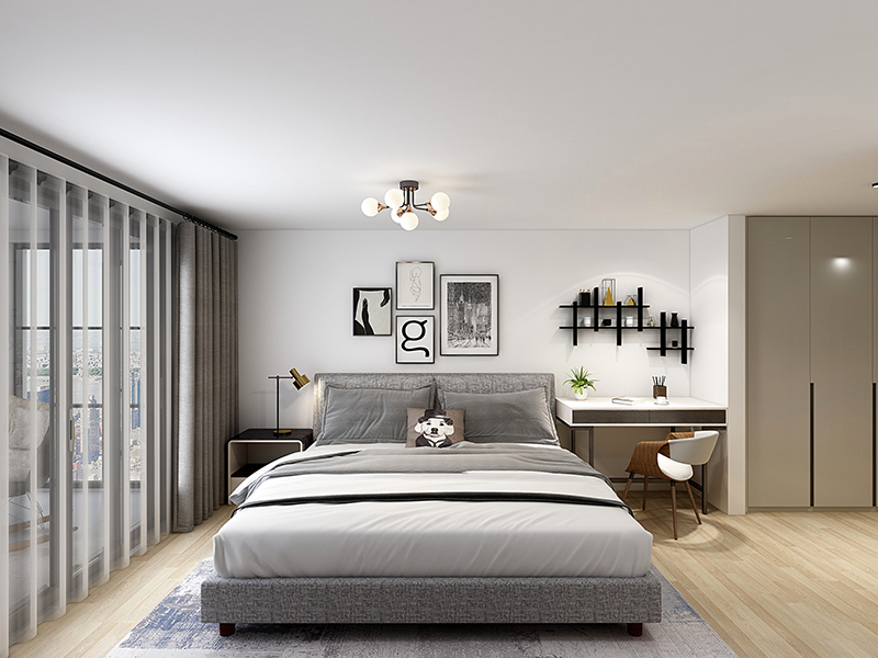 青島青鐵華潤(rùn)城 94㎡三居現(xiàn)代簡(jiǎn)約風(fēng)格 全屋裝修設(shè)計(jì)效果圖