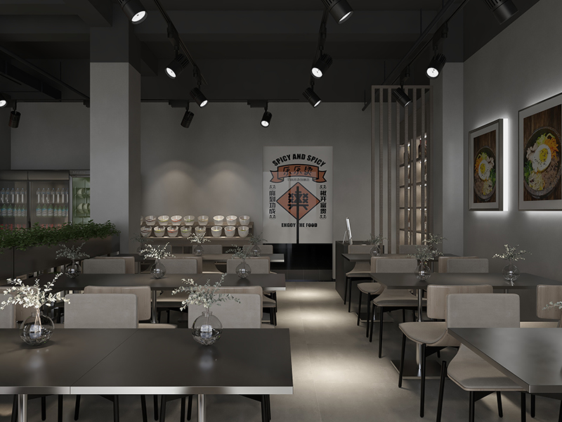 215㎡青島萬象城商業裝修實拍 西餐店北歐風格 裝修設計全包