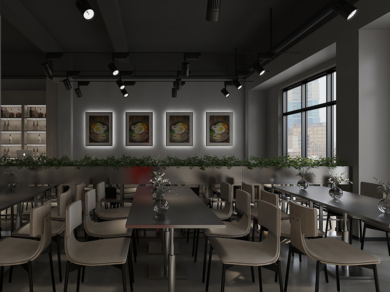 215㎡青島萬象城商業裝修實拍 西餐店北歐風格 裝修設計全包