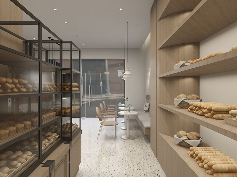 123平現代簡歐風商業裝修 昆明理想小鎮 糕點店鋪裝修設計全包