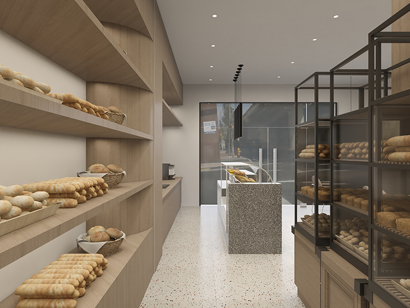 123平現代簡歐風商業裝修 昆明理想小鎮 糕點店鋪裝修設計全包