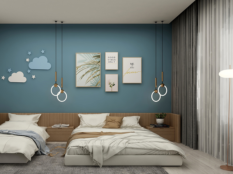 三口之家現代混搭風 綿陽香溪南山全屋裝修 客廳改造 臥室設計